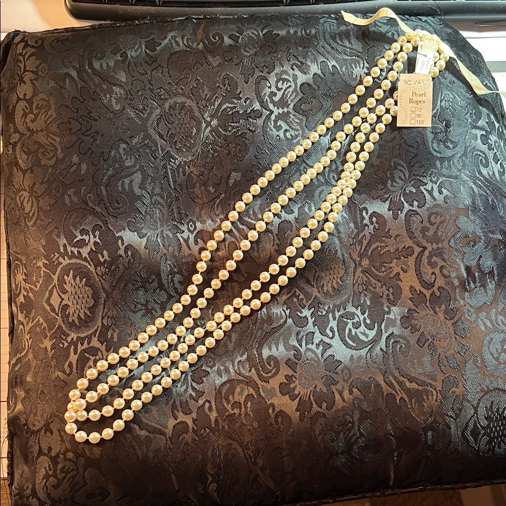 NWT Roman Gold Pearl Necklace 72 Inches Long